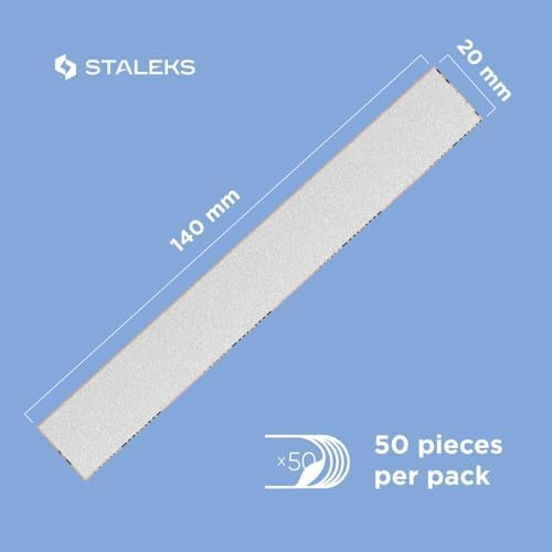 White Disposable papmAm Files for Straight Nail File Staleks Pro Expert 22, 180 grit (50 pcs)