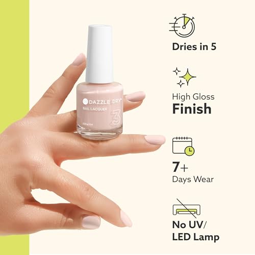 Dazzle Dry Nail Lacquer (Step 3) - Picking Peonies - A romantic pinky mauve. Full coverage cream. (0.5 fl oz)