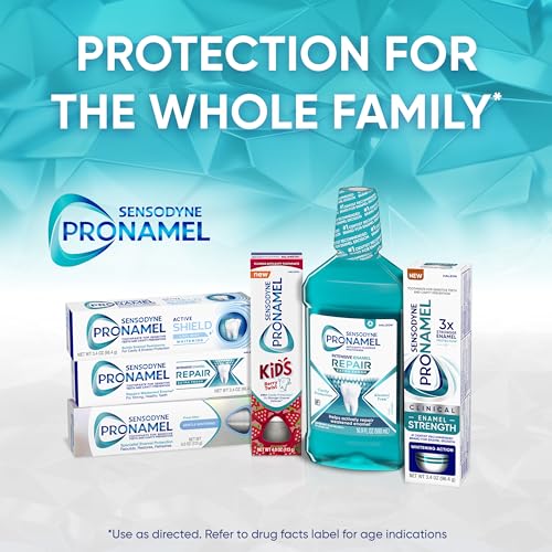 Sensodyne Pronamel Daily Protection Enamel Toothpaste for Sensitive Teeth, Mint Essence - 4 oz (Pack of 3)