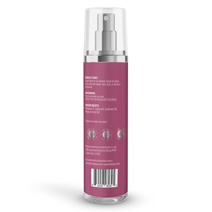BIOBeauty Rose Oil Serum for Face with Vitamin E, Jojoba Oil & Sunflower Oil, Hydrating & Nourishing Face Oil with Rose Extract for Radiance, Paraben-Free, Non-GMO, Made in USA (1.8 oz - Radiate)