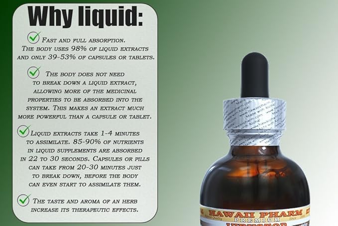 Dandelion Alcohol-Free Liquid Extract, Organic Dandelion (Taraxacum Officinale) Dried Leaf Glycerite Hawaii Pharm Natural Herbal Supplement 4 oz