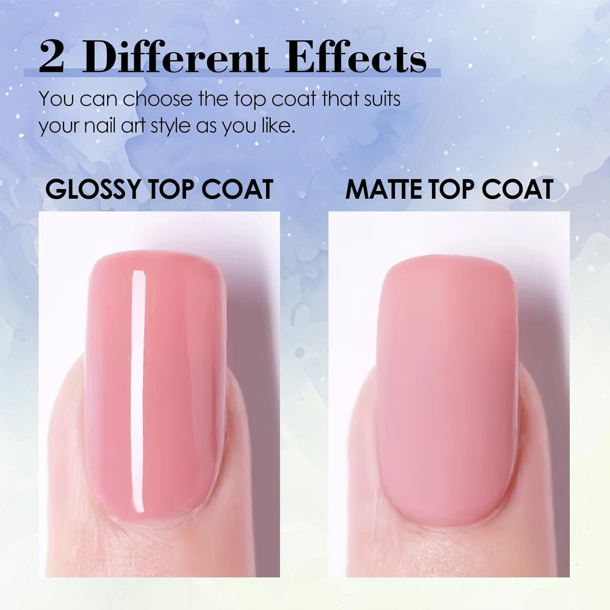 ADHERE Matte Gel Top Coat for Gel Nail Polish, 15ml Powder-Resist Matte Finish for Detail Chrome Powder Painting Long Lasting DIY Home Nail Salon