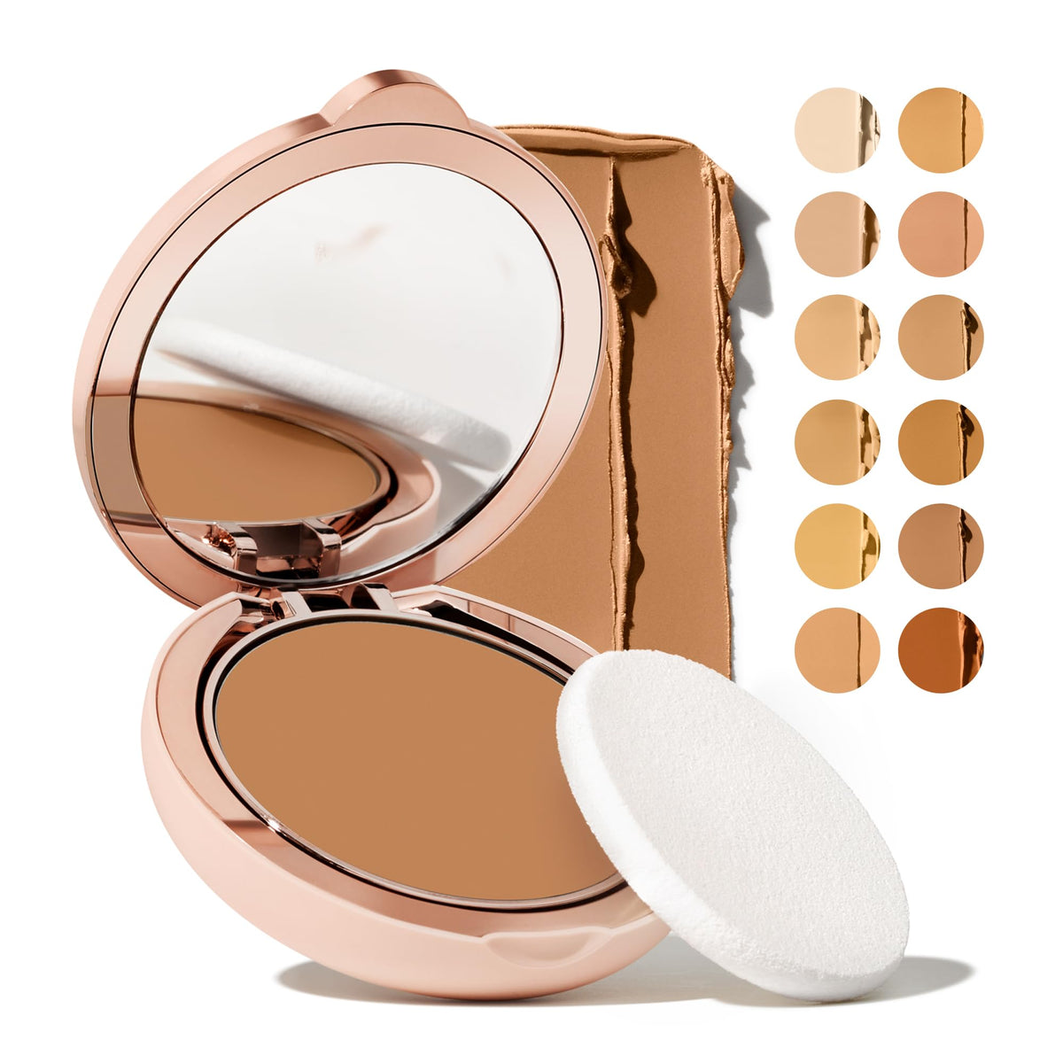 Toty by Sofia Vergara - Ilumina CC Creamy Compact SPF 50+ Mineral Broad Spectrum Sunscreen for Face - Tinted Blurring Balm SPF- Matte, Light Coverage - Water & Sweat Resistant - All Skin Types - 4C