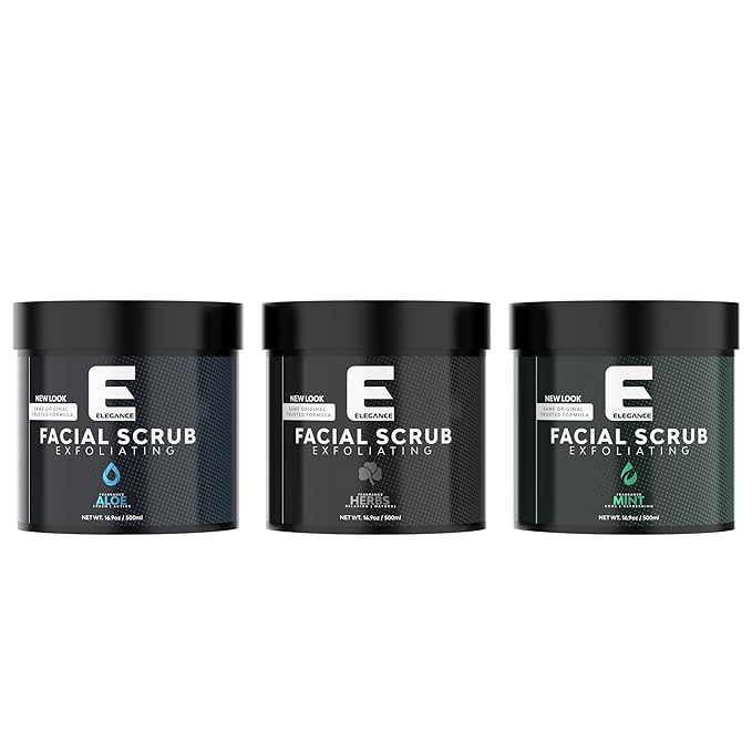 Elegance Natural Face Scrub, 16.9 Oz, Aloe Vera Based Facial Scrub, Exfoliate and Eliminate Impuritites for a Healthy and Hydrated Glowing Skin