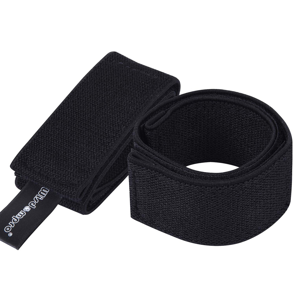 Wisdompro Ankle Strap, 1 Pair Polyester Blousing Garters Trousers Boots Blouses Hook and Loop Strap for Waders, Fly, Fishing, Hunting, Hiking, Cycling, Gardening, Military Uniforms (14 Inch Black)