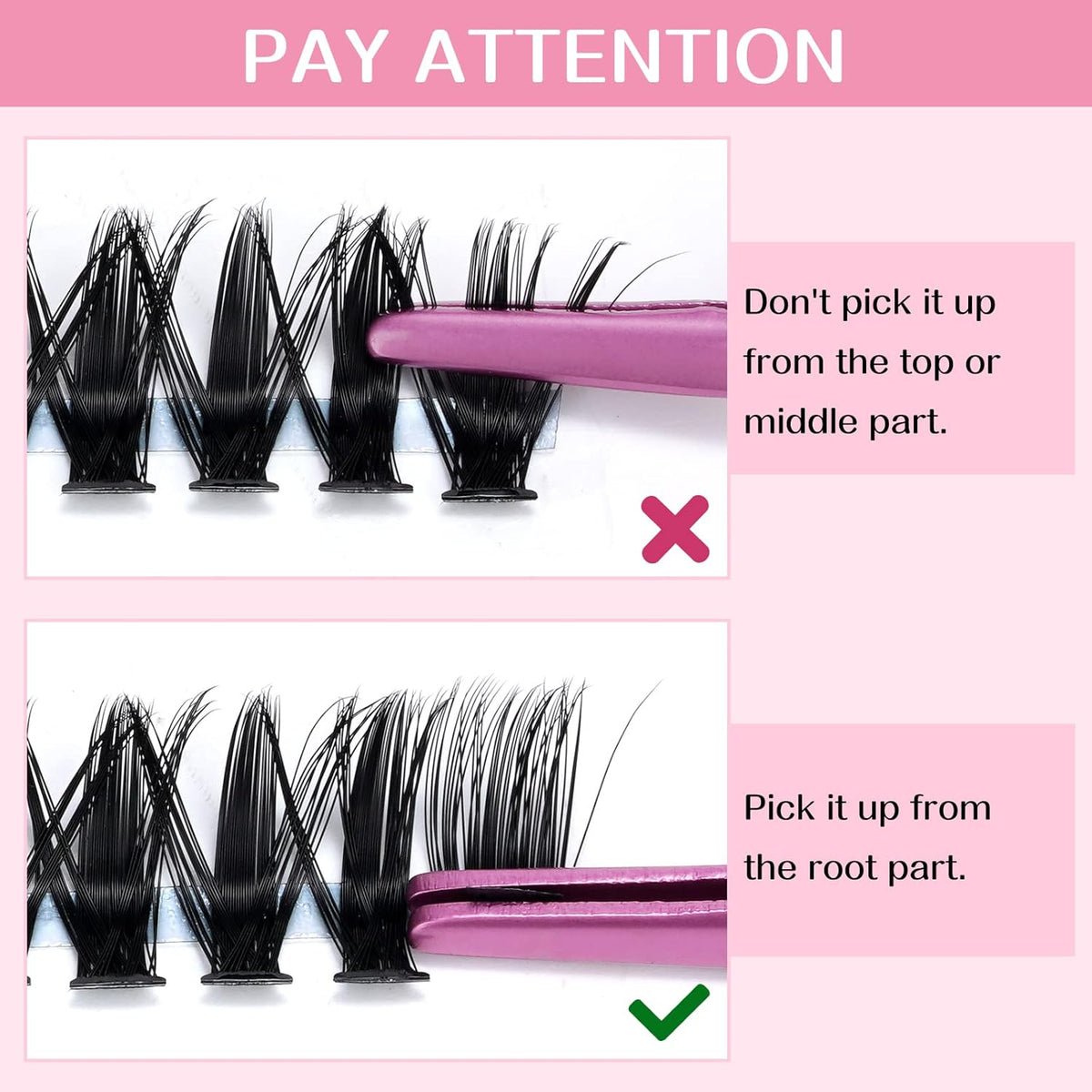 280 Pcs Individual Lashes - 50D-C-9-16mix Wispy Cluster Lashes That Look Like Eyelash Extensions - DIY At Home
