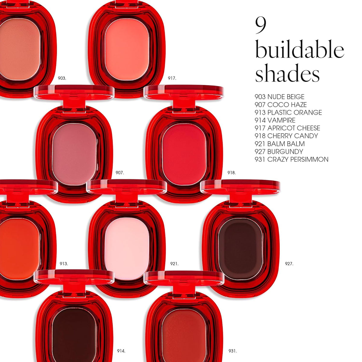 PLAT LIPS 913 PLASTIC ORANGE, Lip & Cheek, Lightweight, Naturally Dewy+ Glowy Finish, Blendable & Buildable Formula (1.2g, 0.003 oz.)