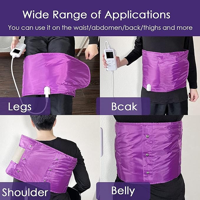 Electric Slimming Belt Vibration Massage 10 Massage Modes Upgrade 360 ° Whole Circle Fast Heating Belt for Waist and Abdominal Pain Plug-in Use 2.86 Lb