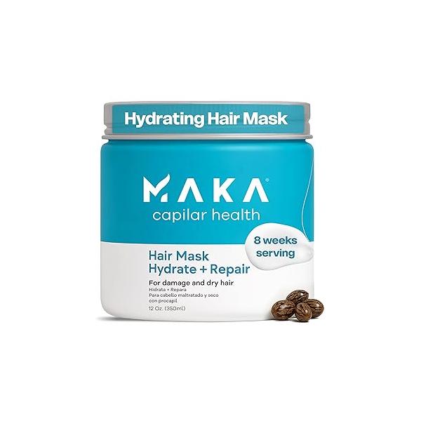 Moisturizing Hair Mask for Repairing, Dry, Damaged - Deep Conditioner Frizz Control, Curl Definition, and Healthy Looking Hair, 12 fl oz