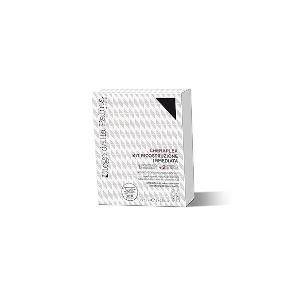 Diego dalla Palma Cheraplex Instant Action Hair Rebuilding Kit - Two-Step Shock Treatment Contains And Repairing Phases Restructures All Types 2 Pc