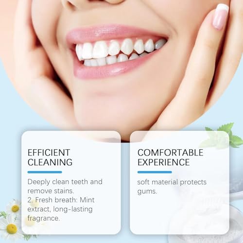 Teeth Whitening Deluxe Powder, Stain Removal, Mint Flavor, No Sensitivity, 1Pcs