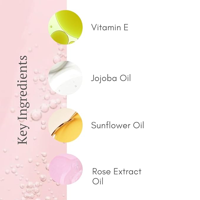 BIOBeauty Rose Oil Serum for Face with Vitamin E, Jojoba Oil & Sunflower Oil, Hydrating & Nourishing Face Oil with Rose Extract for Radiance, Paraben-Free, Non-GMO, Made in USA (1.8 oz - Radiate)