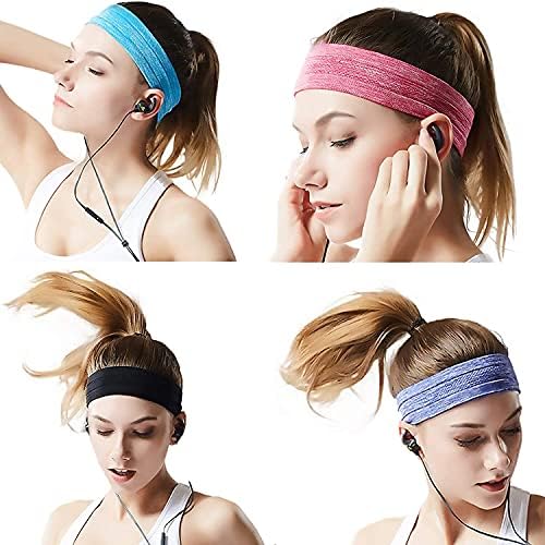 Workout Headbands Non Slip Headband Sport Headbands Sweatbands Elastic Sport Hair Bands for Sports Travel Indoor Fitness Gym