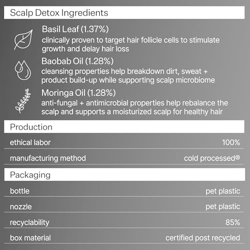 ACT+ ACRE Cold Processed Scalp Detox Oil - Sulfate-Free Care for Flaky, Dry and Itchy Scalp - Promotes Thicker, Fuller-Looking Hair