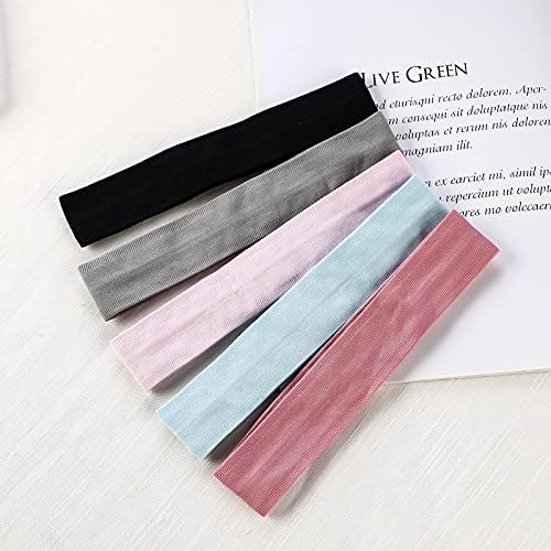 Workout Headbands Non Slip Headband Sport Headbands Sweatbands Elastic Sport Hair Bands for Sports Travel Indoor Fitness Gym