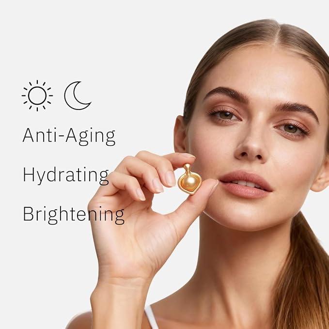 HKH Retinol + HPR Serum Capsules for Face - Anti-Aging Night Serum with Peptides - Smooths Fine Lines & Wrinkles - Firms & Tightens Skin, Gentle Formula - Fragrance-Free & Non-Greasy - 28 Capsules