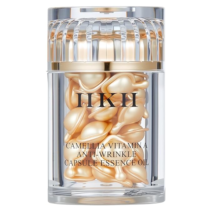 HKH Retinol + HPR Serum Capsules for Face - Anti-Aging Night Serum with Peptides - Smooths Fine Lines & Wrinkles - Firms & Tightens Skin, Gentle Formula - Fragrance-Free & Non-Greasy - 28 Capsules