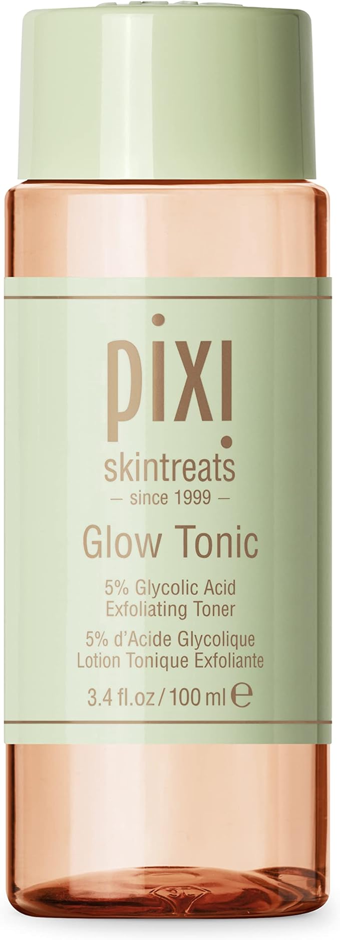Pixi Glow Tonic Balancing Face Toner Glycolic Acid for Radiant Skin Daily Brightening Toner (3.4 fl oz / 100 ml,)