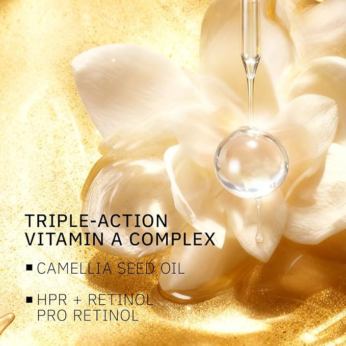 HKH Retinol + HPR Serum Capsules for Face - Anti-Aging Night Serum with Peptides - Smooths Fine Lines & Wrinkles - Firms & Tightens Skin, Gentle Formula - Fragrance-Free & Non-Greasy - 28 Capsules