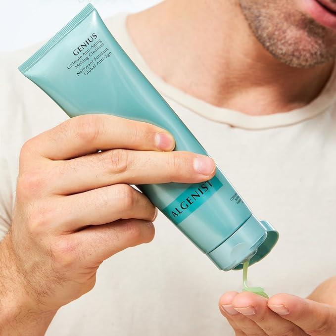 Algenist GENIUS Ultimate Anti-Aging Melting Cleanser, Travel Size - Milky Cleansing Oil for Makeup Removal with Avocado & Microalgae Oil - Non-Comedogenic & Hypoallergenic Skincare (1.5 oz)