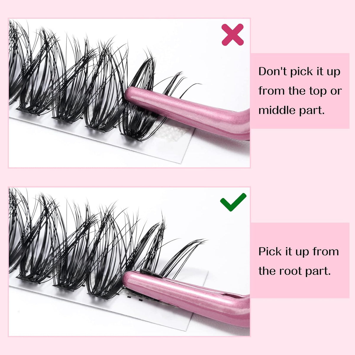 280 Pcs Individual Lashes 40D-C-0.07-10 Cluster Lashes C D Curl Wispy Lashes Bottom Lashes DIY Lashes At Home（40D-C-0.07-10）