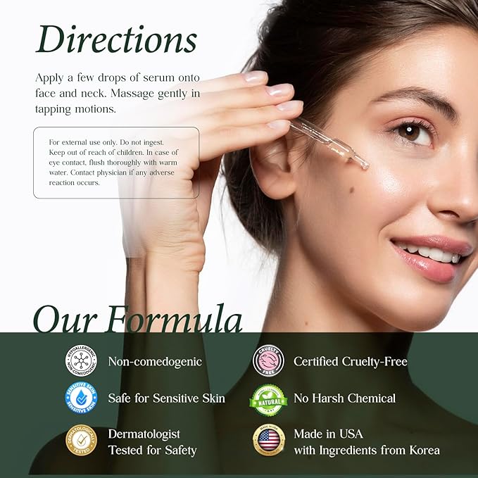 CLARA'S NEW YORK Glycolic Acid Facial Serum with Vitamin E for Exfoliating Smoothing Glowing Face Skin - Made in USA 30ml (1Fl/Oz) (Tea Tree)