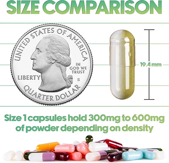 XPRS Nutra Size 1 Empty Capsules - 100 Count Empty Gelatin Capsules - Pill DIY Capsule Filling - Pure Bovine Pill Gel Caps for Do-It-Yourself Supplements (White)