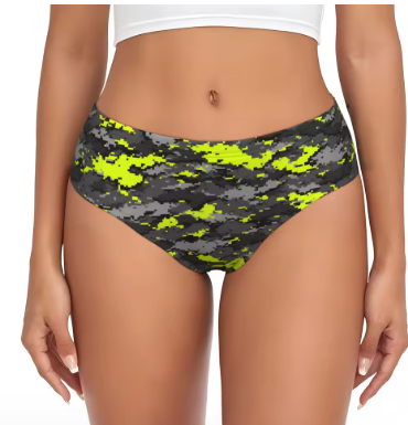 Custom Modern Urban Street Camouflage Brief Panties Women Comfort Underwear Valentine's Day Gift Underpants For Wife